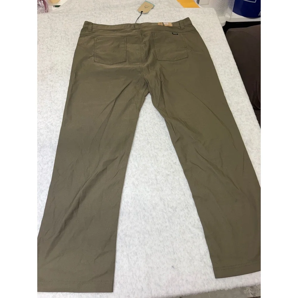 Prana Brion‎ Slim Pant II Slate Green Mens 42x30 ReZion Recycled Nylon 1965551